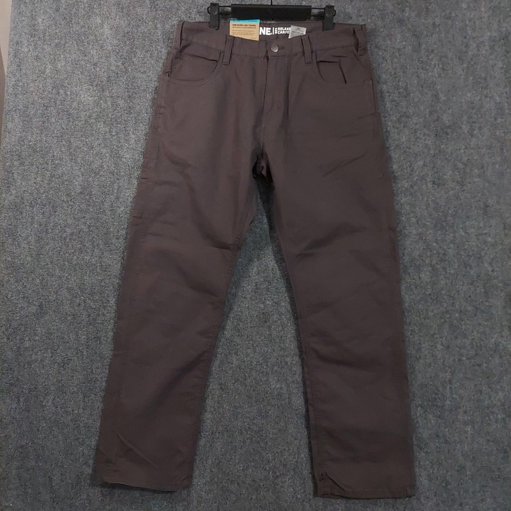 Berne Pants Mens 36x32 Brown Carpenter Relaxed Fit Bootcut Flex Workwear - Picture 2 of 7